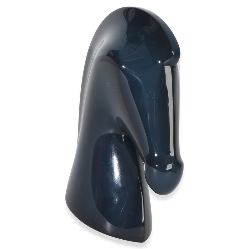 Hermès Indigo Patiné Laque Wood Samarcande Paperweight Blue Other Home Goods