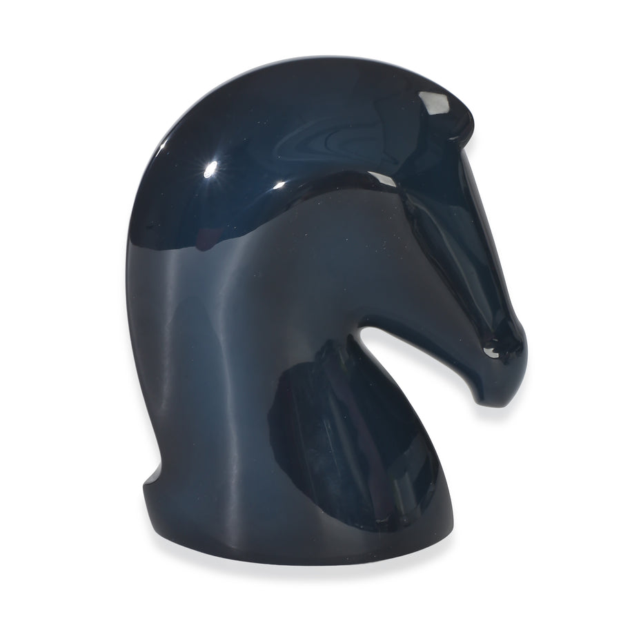 Hermès Indigo Patiné Laque Wood Samarcande Paperweight Blue Other Home Goods