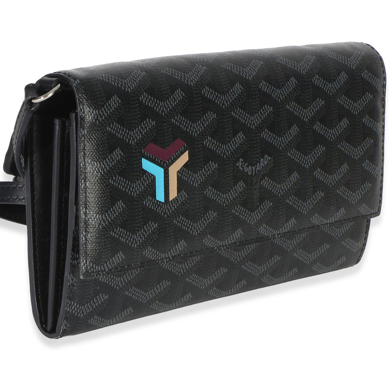 Goyard Black Goyardine Canvas Varenne Limited Continental Wallet Handbag