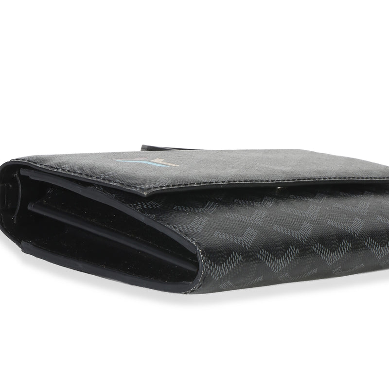 Goyard Black Goyardine Canvas Varenne Limited Continental Wallet Handbag