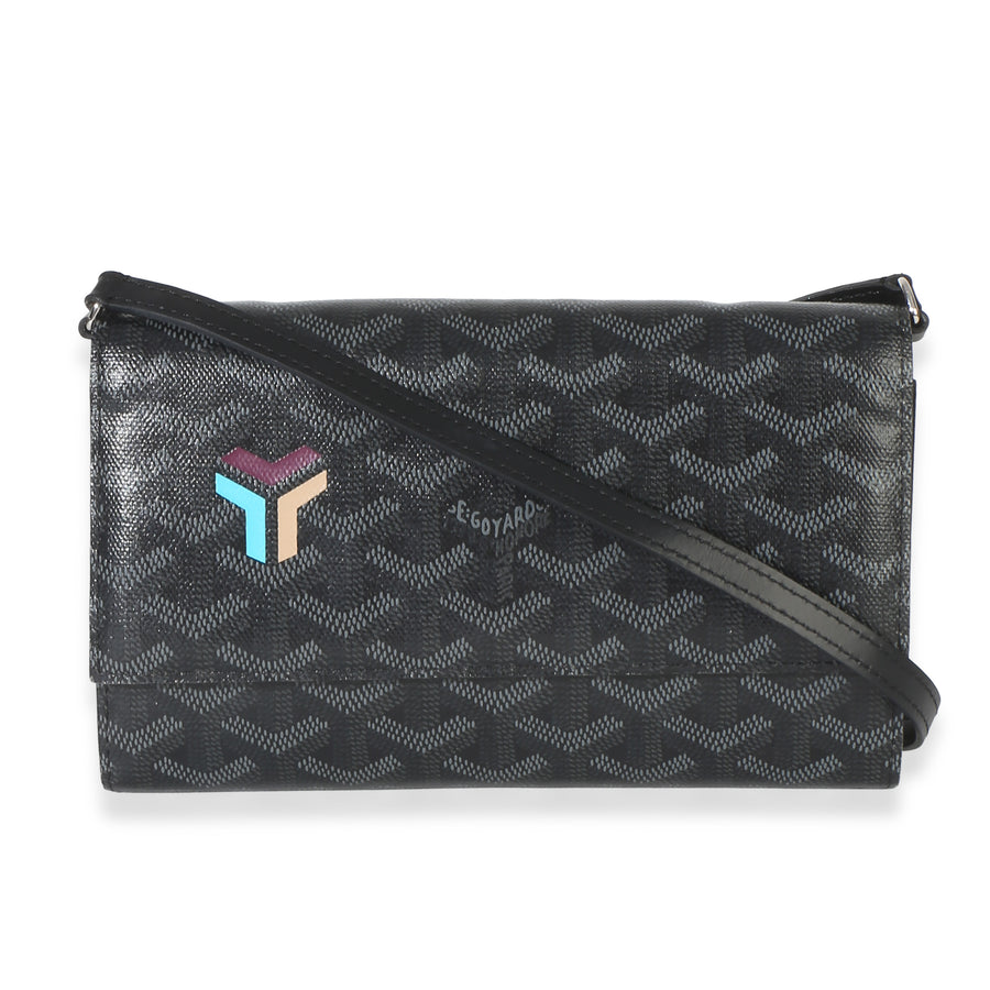 Goyard Black Goyardine Canvas Varenne Limited Continental Wallet Handbag