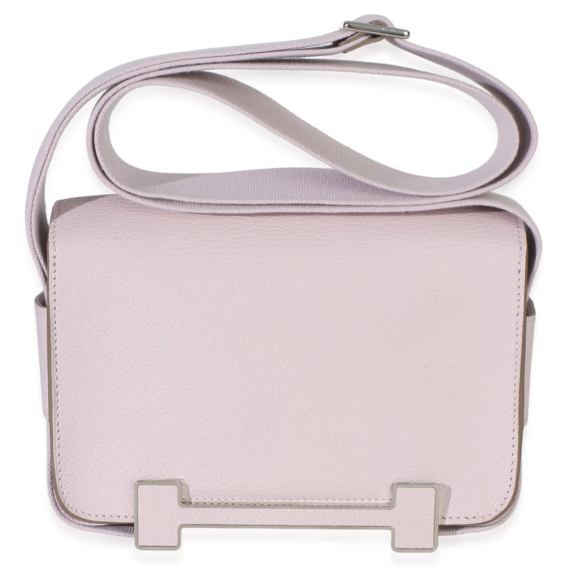 Hermès Mauve Pale Chai Verso Chevre Mysore Geta Phw Pink Leather Handbag