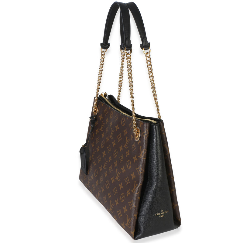 Louis Vuitton Black Monogram Canvas Surene Mm Brown Handbag