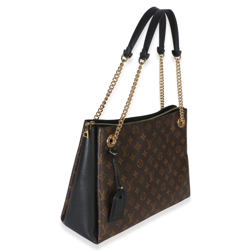 Louis Vuitton Black Monogram Canvas Surene Mm Brown Handbag