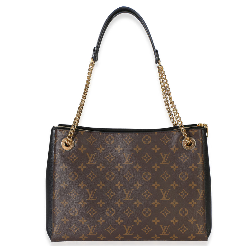 Louis Vuitton Black Monogram Canvas Surene Mm Brown Handbag
