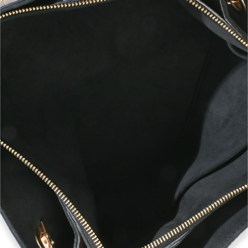 Louis Vuitton Black Monogram Canvas Surene Mm Brown Handbag