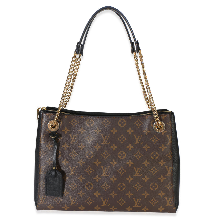 Louis Vuitton Black Monogram Canvas Surene Mm Brown Handbag