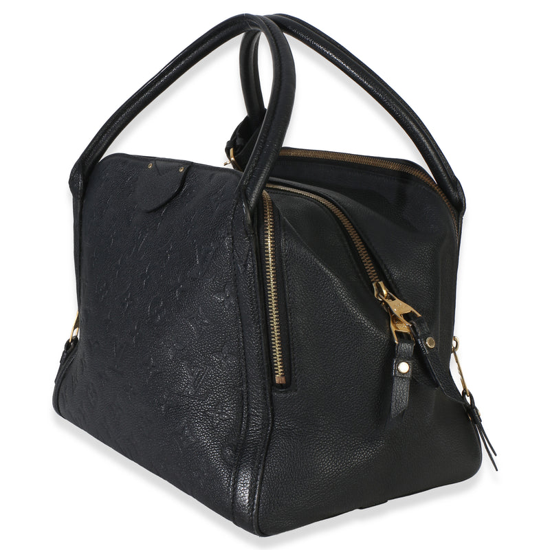 Louis Vuitton Black Monogram Empreinte Marais Mm Leather Handbag