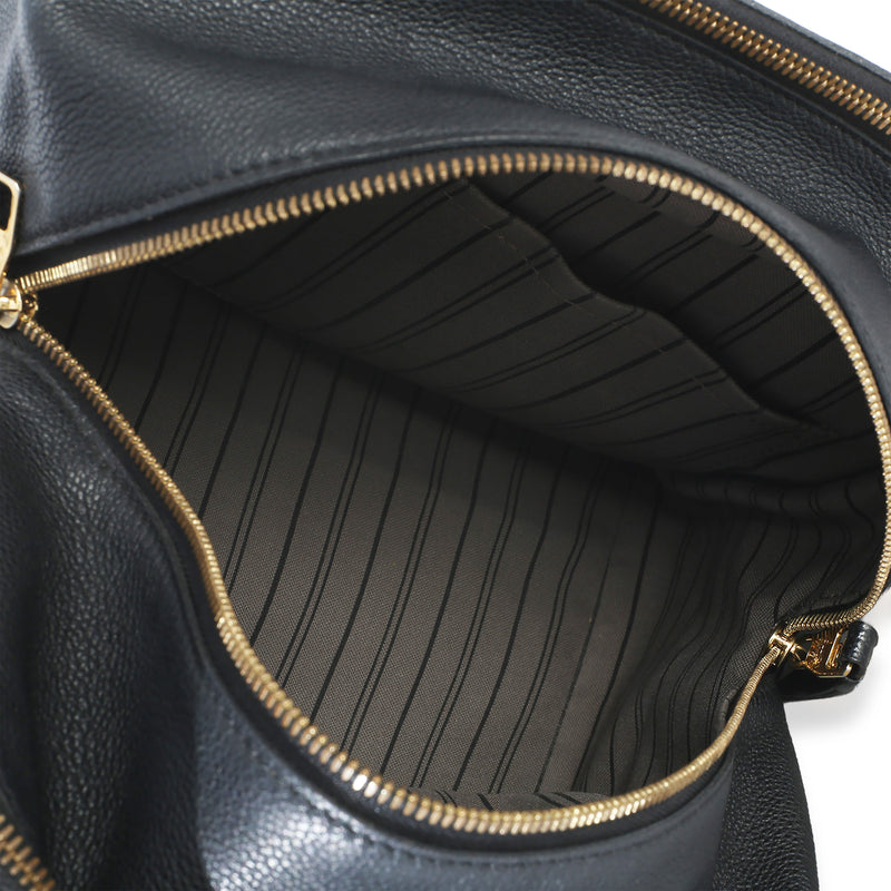 Louis Vuitton Black Monogram Empreinte Marais Mm Leather Handbag