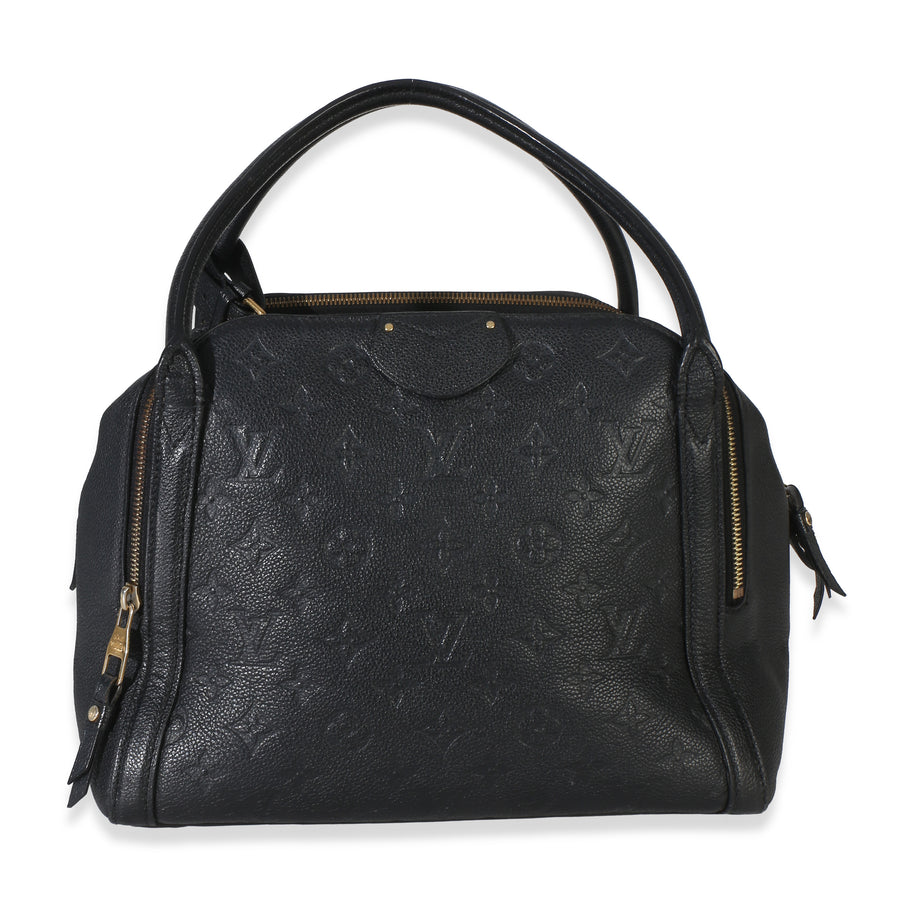 Louis Vuitton Black Monogram Empreinte Marais Mm Leather Handbag
