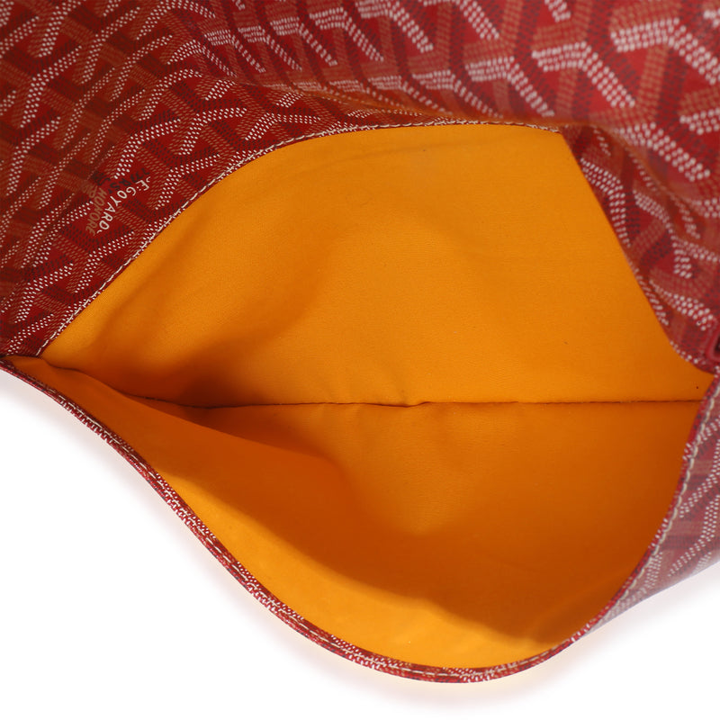 Goyard Red Goyardine Canvas Sainte Marie Clutch Coated Handbag