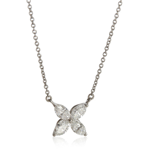 Tiffany & Co. Platinum Diamond Large Model Victoria Pendant 950
