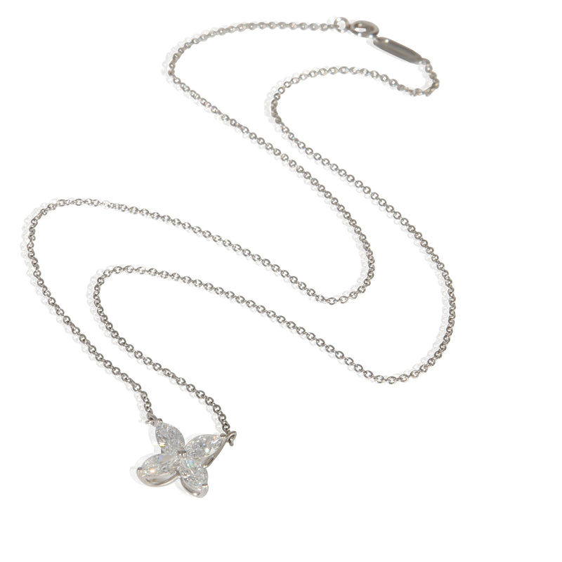 Tiffany & Co. Platinum Diamond Large Model Victoria Pendant 950