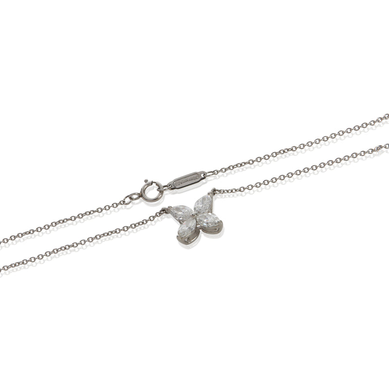 Tiffany & Co. Platinum Diamond Large Model Victoria Pendant 950