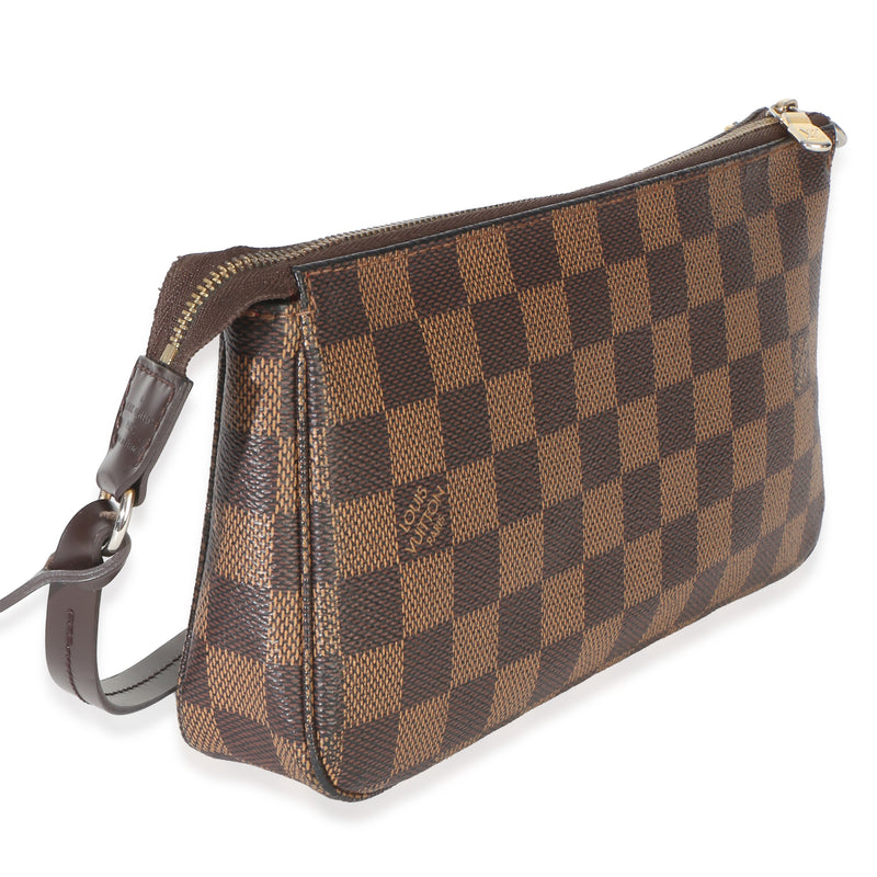 Louis Vuitton Damier Ebene Canvas Pochette Accessoires Nm Brown Coated Handbag