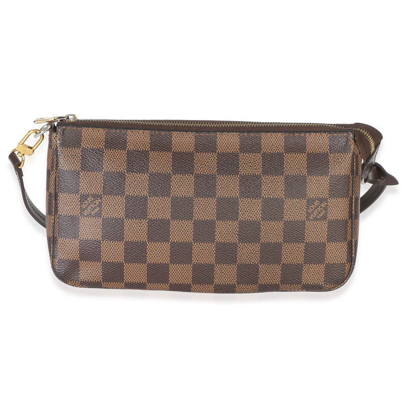 Louis Vuitton Damier Ebene Canvas Pochette Accessoires Nm Brown Coated Handbag