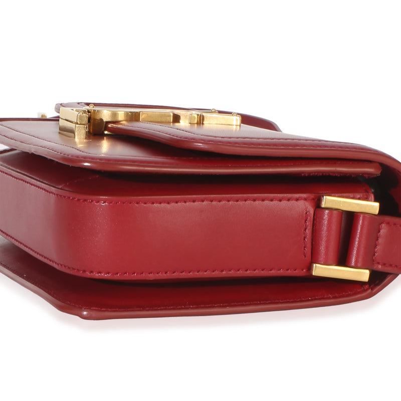 Saint Laurent Red Smooth Calfskin Monogram Small Solferino Satchel Leather Handbag