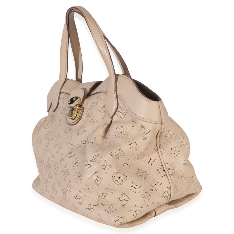 Louis Vuitton Coquille Monogram Mahina Cirrus Pm Beige; Neutral Leather Handbag
