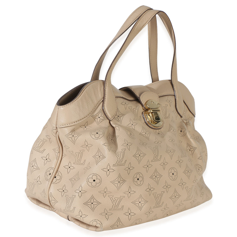 Louis Vuitton Coquille Monogram Mahina Cirrus Pm Beige; Neutral Leather Handbag