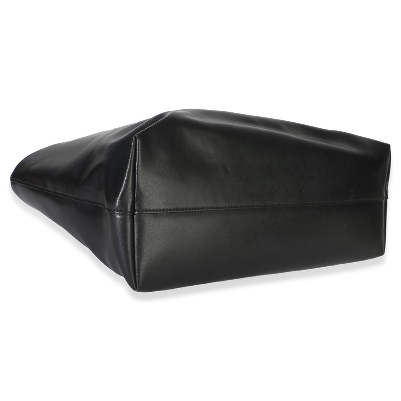 Fendi Black Vitello Monster Medium Roll Tote Leather Handbag