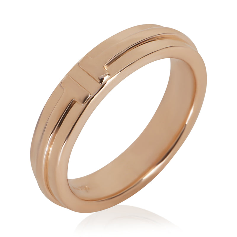 Tiffany & Co. Rose Gold T Narrow Ring 18k