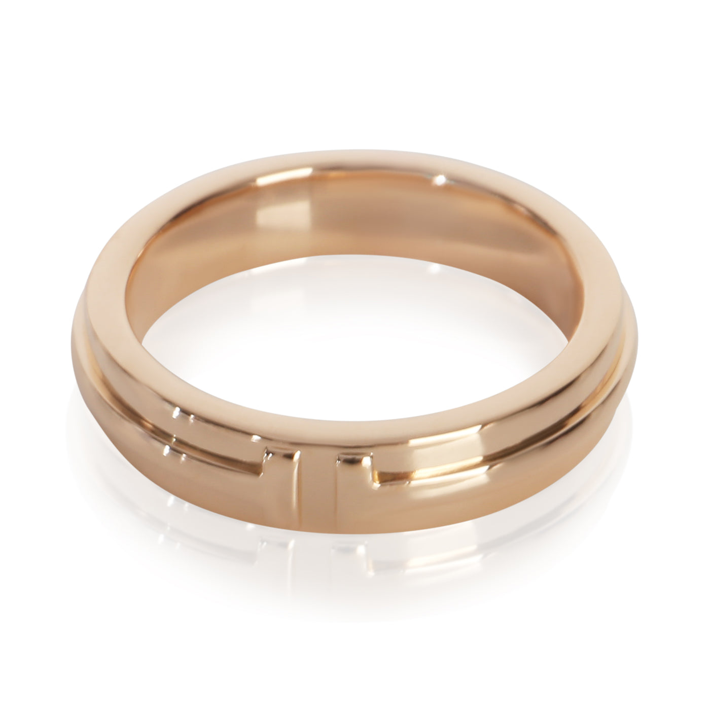 Tiffany & Co. Rose Gold T Narrow Ring 18k