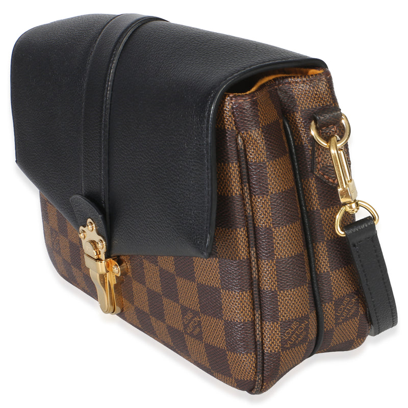 Louis Vuitton Black Damier Ebene Canvas Clapton Pm Black; Brown Handbag