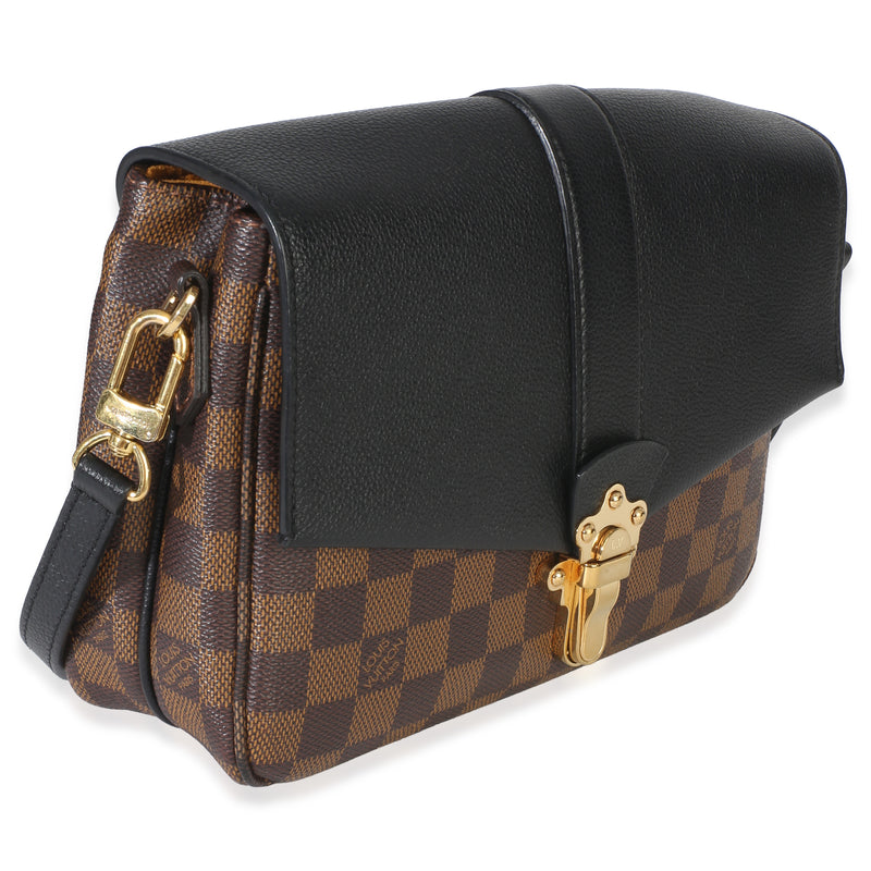 Louis Vuitton Black Damier Ebene Canvas Clapton Pm Black; Brown Handbag