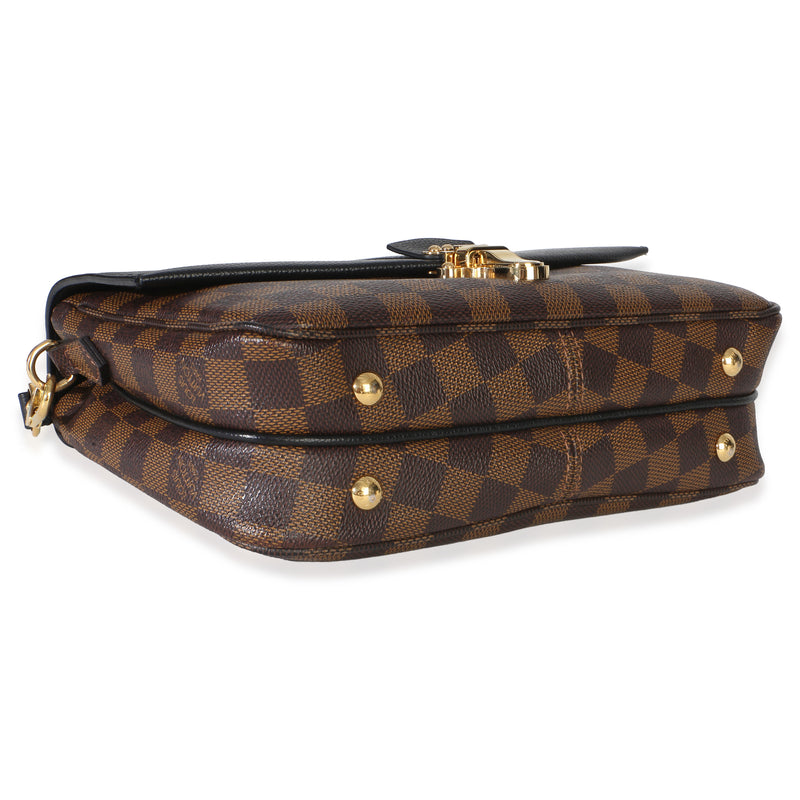Louis Vuitton Black Damier Ebene Canvas Clapton Pm Black; Brown Handbag