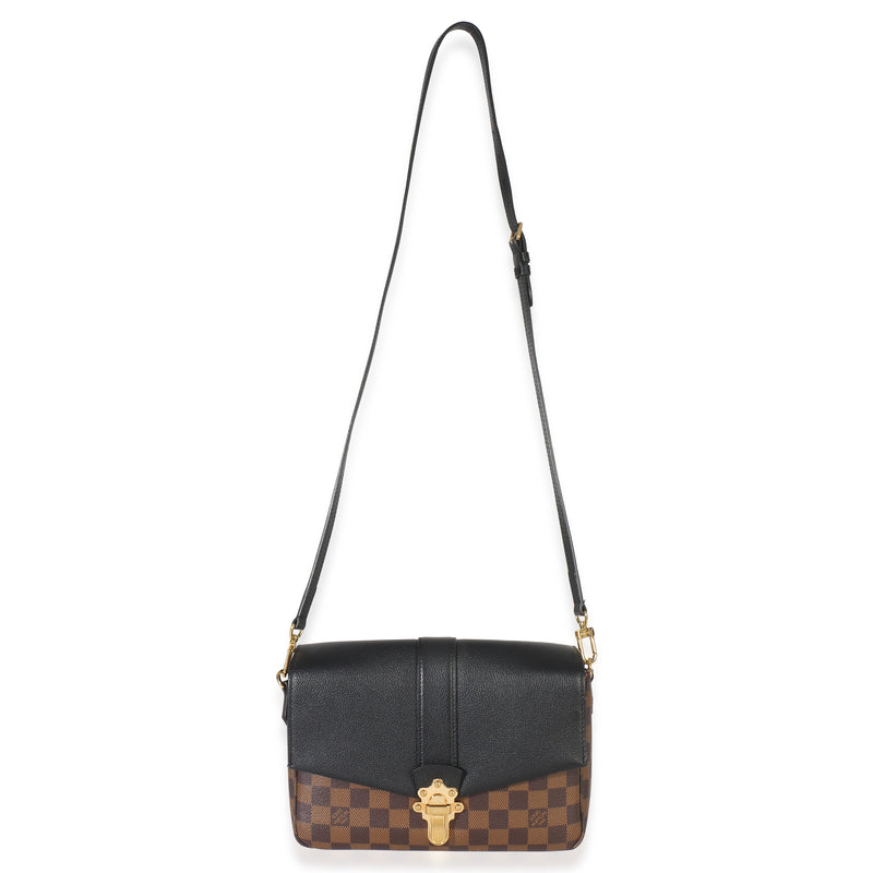 Louis Vuitton Black Damier Ebene Canvas Clapton Pm Black; Brown Handbag