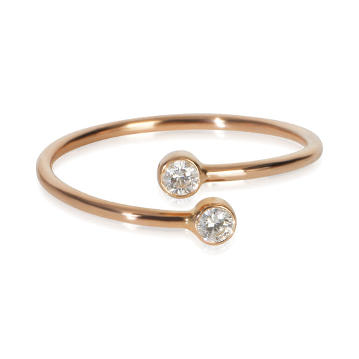 Tiffany & Co. Rose Gold Diamond Elsa Peretti Hoop Ring 18k