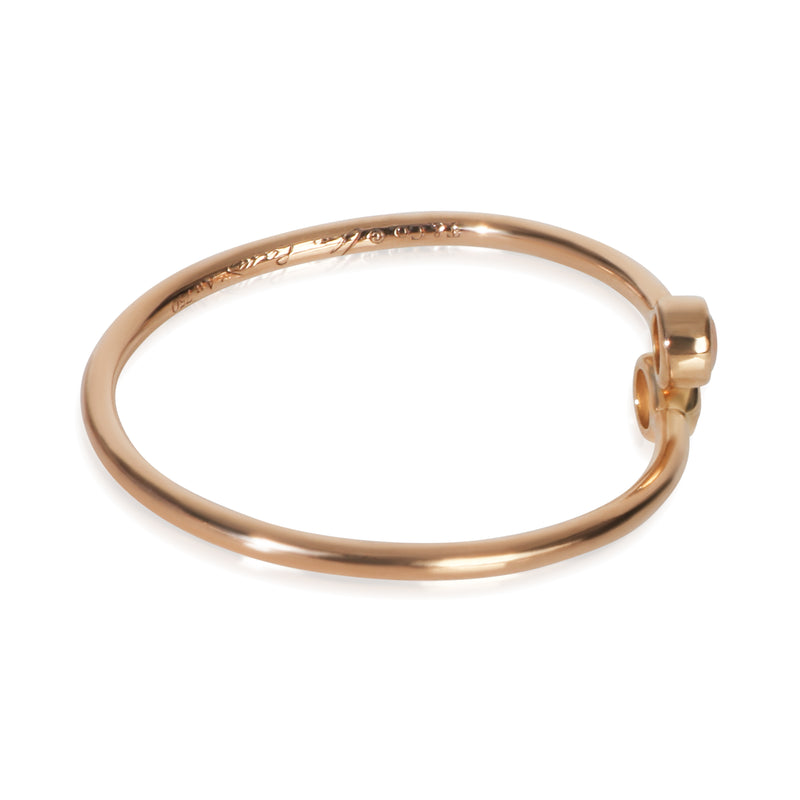 Tiffany & Co. Rose Gold Diamond Elsa Peretti Hoop Ring 18k