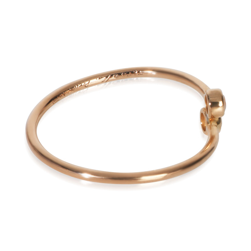 Tiffany & Co. Rose Gold Diamond Elsa Peretti Hoop Ring 18k