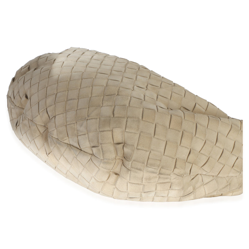 Bottega Veneta Beige Intrecciato Suede Teen Jodie Handbag