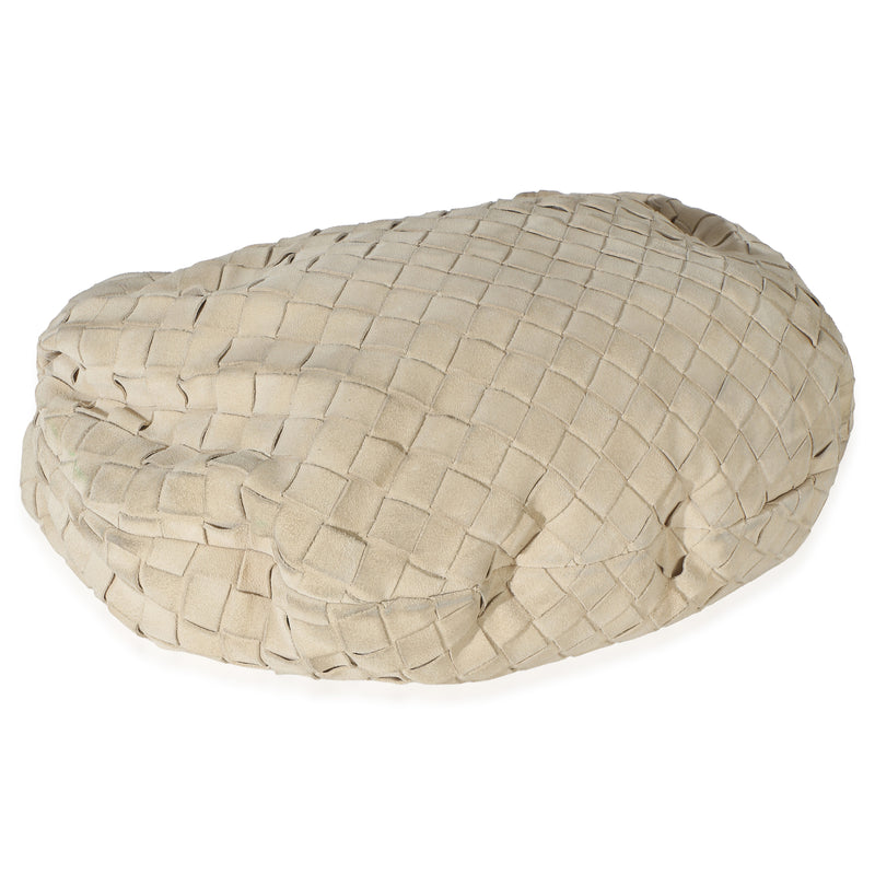 Bottega Veneta Beige Intrecciato Suede Teen Jodie Handbag