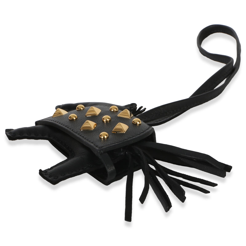 Hermès Black Milo Lambskin Studded Grigri Rodeo Robeo Rock Charm Pm Leather Bag Charms