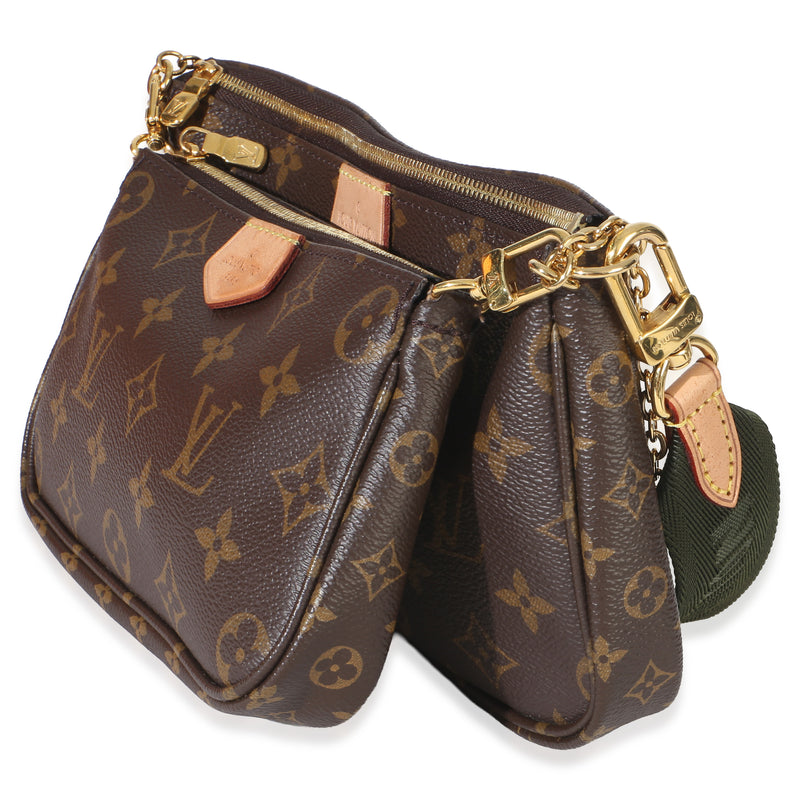 Louis Vuitton Khaki Monogram Canvas Multi Pochette Accessoires Brown Handbag