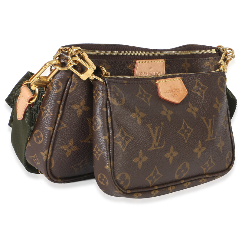 Louis Vuitton Khaki Monogram Canvas Multi Pochette Accessoires Brown Handbag