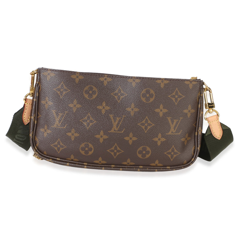 Louis Vuitton Khaki Monogram Canvas Multi Pochette Accessoires Brown Handbag