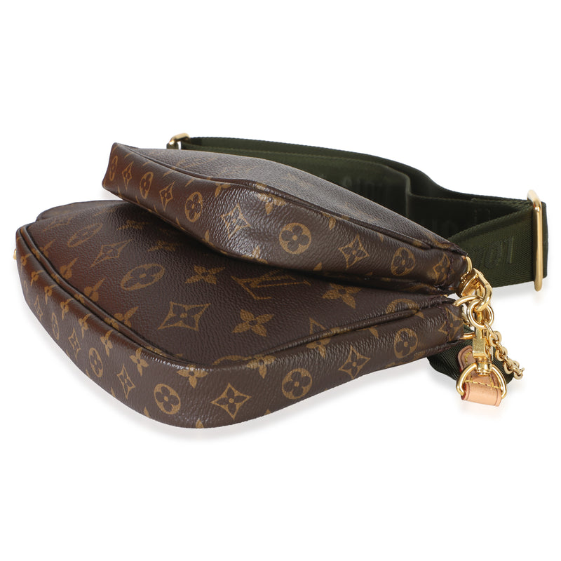 Louis Vuitton Khaki Monogram Canvas Multi Pochette Accessoires Brown Handbag