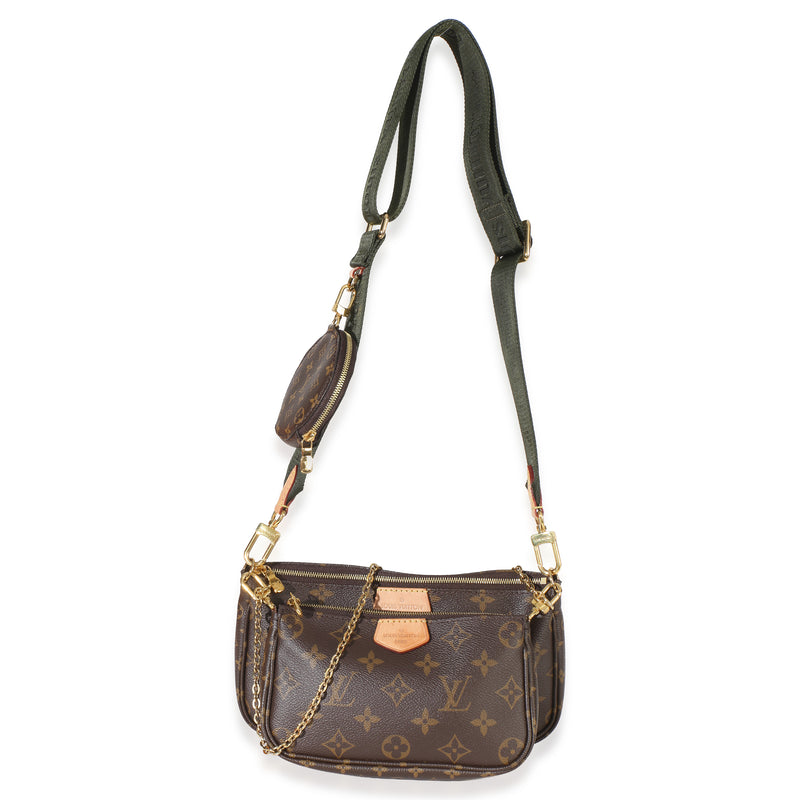 Louis Vuitton Khaki Monogram Canvas Multi Pochette Accessoires Brown Handbag