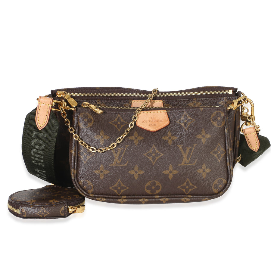 Louis Vuitton Khaki Monogram Canvas Multi Pochette Accessoires Brown Handbag