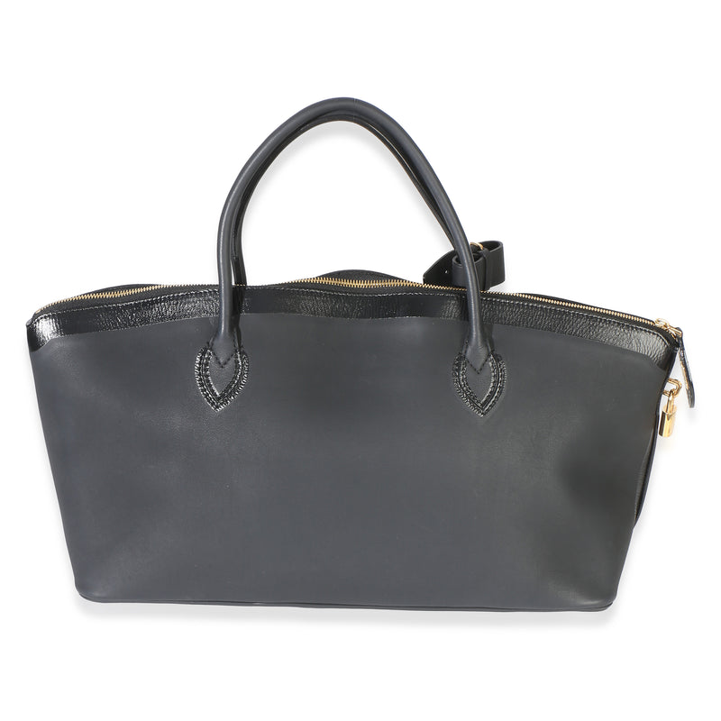 Louis Vuitton Black Calfskin Obsession Lockit East-West Bag Leather Handbag