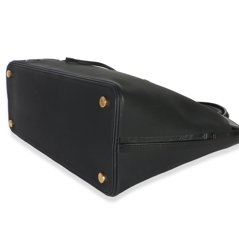 Louis Vuitton Black Calfskin Obsession Lockit East-West Bag Leather Handbag