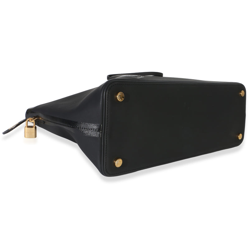Louis Vuitton Black Calfskin Obsession Lockit East-West Bag Leather Handbag