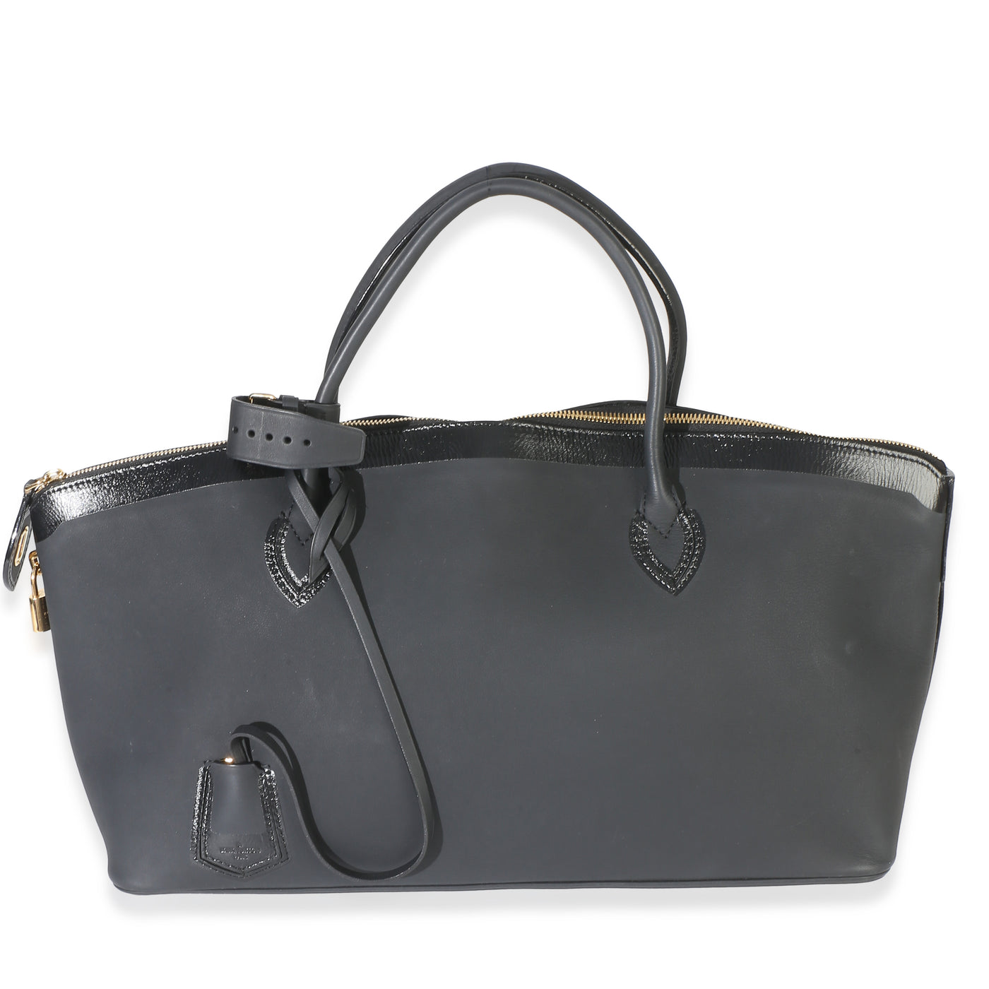 Louis Vuitton Black Calfskin Obsession Lockit East-West Bag Leather Handbag