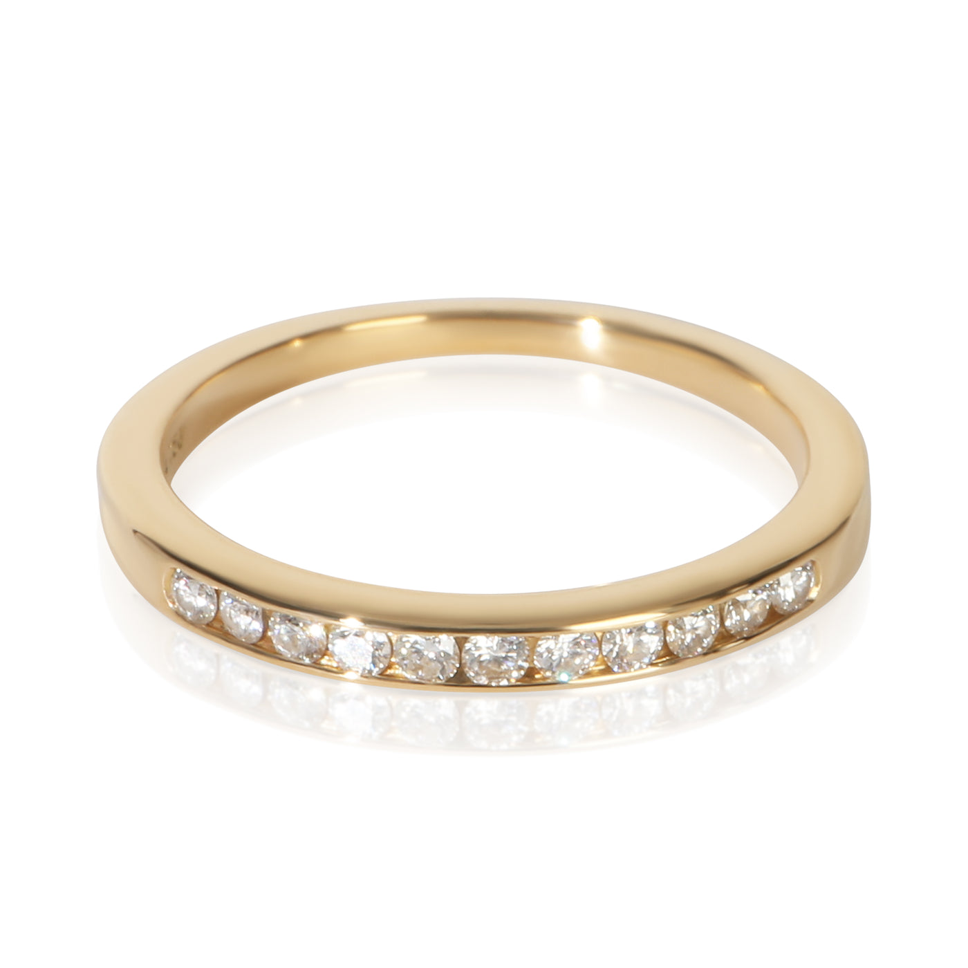 Tiffany & Co. Yellow Gold Diamond Vintage Channel Set Band 18k