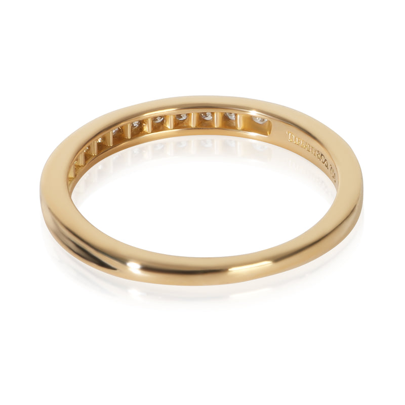 Tiffany & Co. Yellow Gold Diamond Vintage Channel Set Band 18k