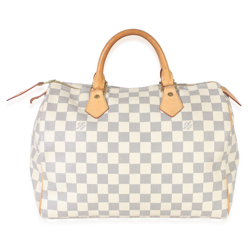 Louis Vuitton Damier Azur Canvas Speedy 30 Beige Handbag