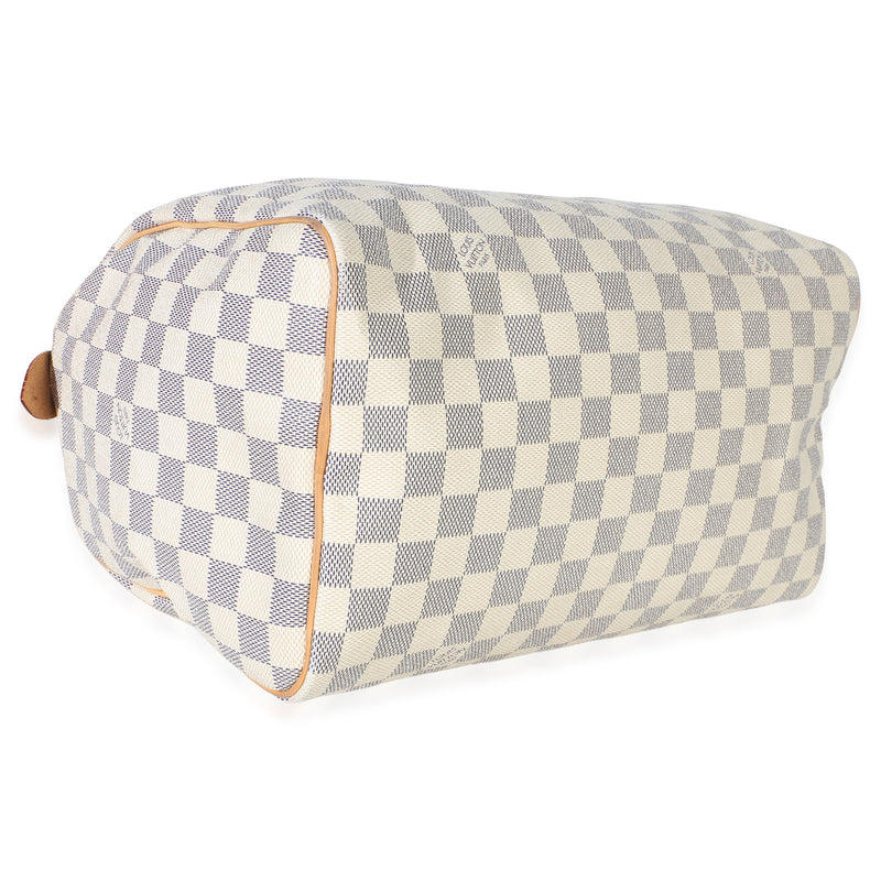 Louis Vuitton Damier Azur Canvas Speedy 30 Beige Handbag